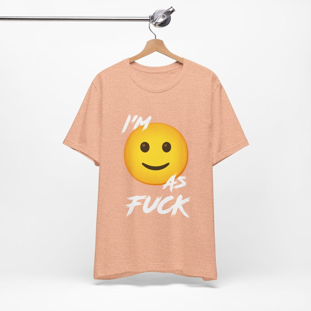 Personalized Happy As Fuck T-Shirt | Custom Emoji Graphic Tee - Anything AF
