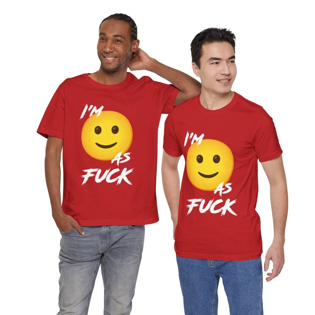 Personalized Happy As Fuck T-Shirt | Custom Emoji Graphic Tee - Anything AF