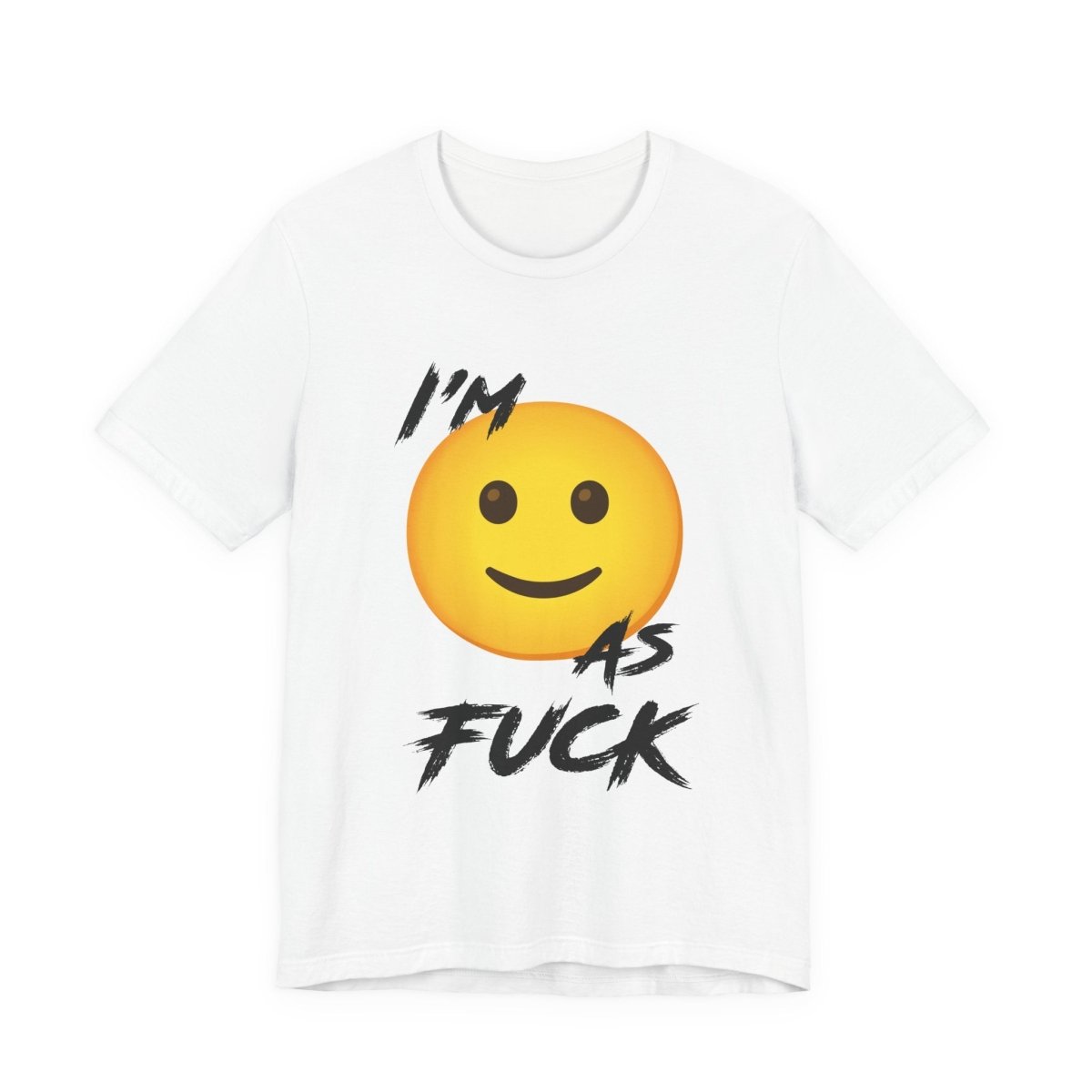 Personalized Happy As Fuck T-Shirt | Custom Emoji Graphic Tee - Anything AF