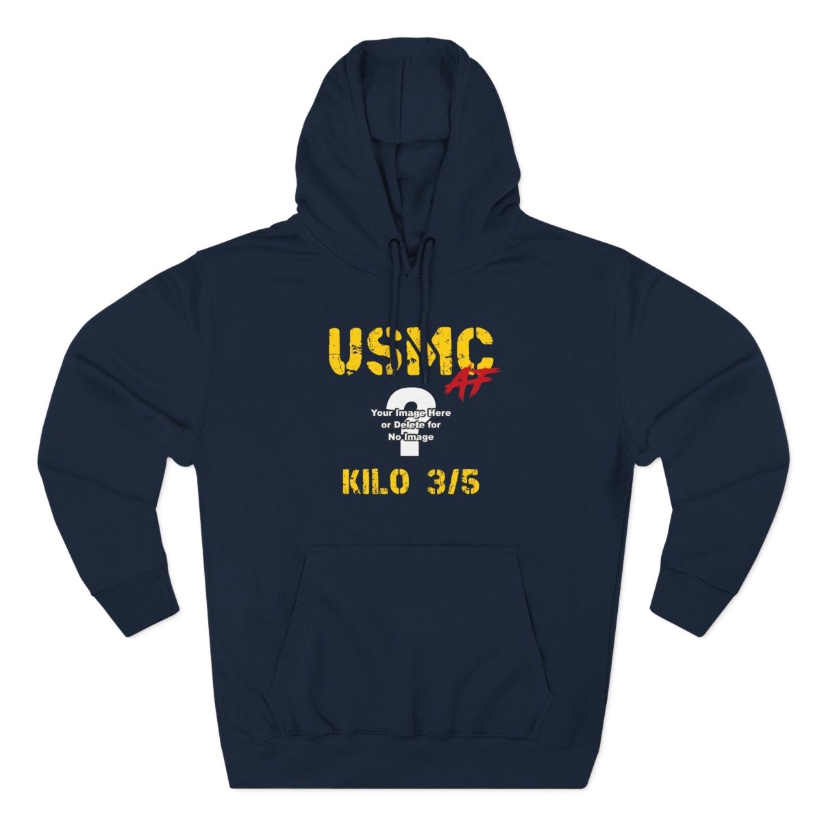 Personalized USMC Marine Corps Hoodie – Custom Photo & Text Marine Veteran Sweatshirt – Fully Customizable Military Hoodie - Anything AF