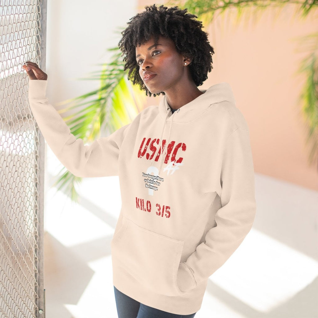 Personalized USMC Marine Corps Hoodie – Custom Photo & Text Marine Veteran Sweatshirt – Fully Customizable Military Hoodie - Anything AF