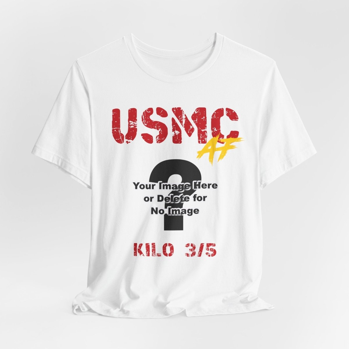 Personalized USMC Marine Corps T-Shirt – Custom Photo, Name, Unit, MOS & Text – Create Your Own Marine Veteran Shirt - Anything AF