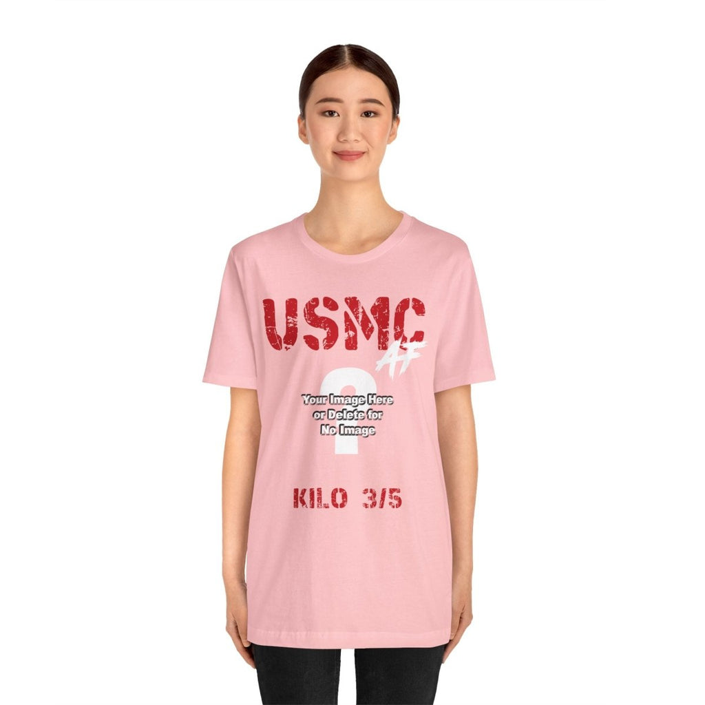 Personalized USMC Marine Corps T-Shirt – Custom Photo, Name, Unit, MOS & Text – Create Your Own Marine Veteran Shirt - Anything AF