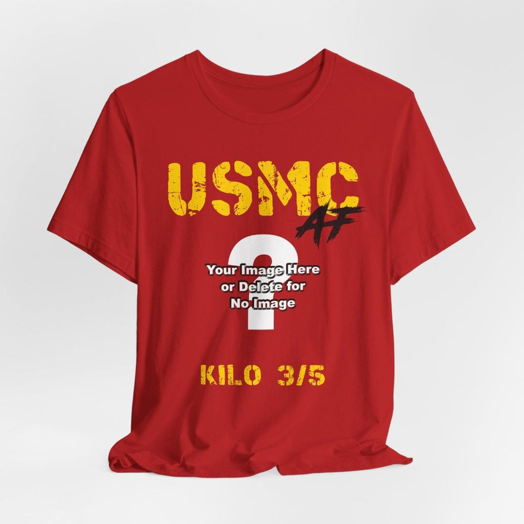 Personalized USMC Marine Corps T-Shirt – Custom Photo, Name, Unit, MOS & Text – Create Your Own Marine Veteran Shirt - Anything AF