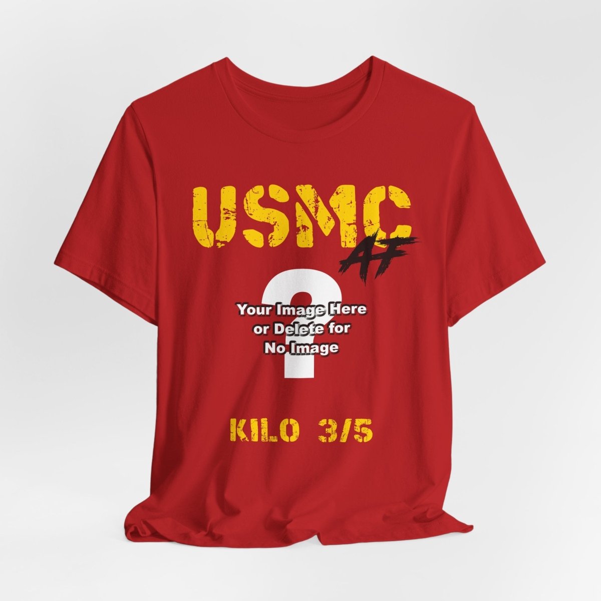 Personalized USMC Marine Corps T-Shirt – Custom Photo, Name, Unit, MOS & Text – Create Your Own Marine Veteran Shirt - Anything AF