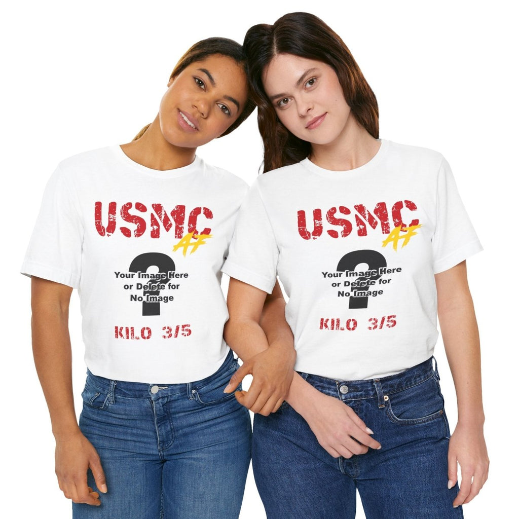Personalized USMC Marine Corps T-Shirt – Custom Photo, Name, Unit, MOS & Text – Create Your Own Marine Veteran Shirt - Anything AF