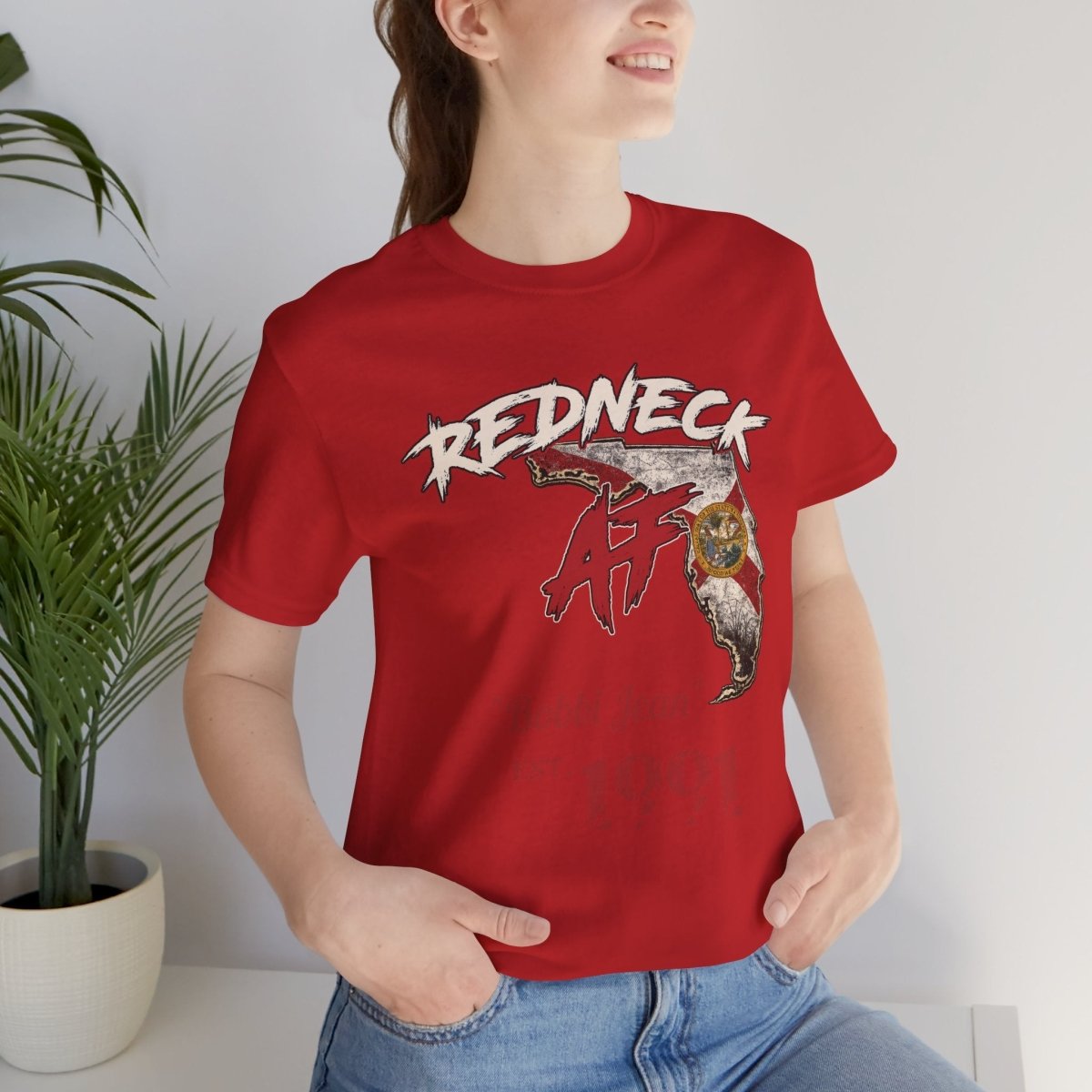 Redneck AF Florida T-Shirt | Personalized Florida Pride Graphic Tee - Anything AF