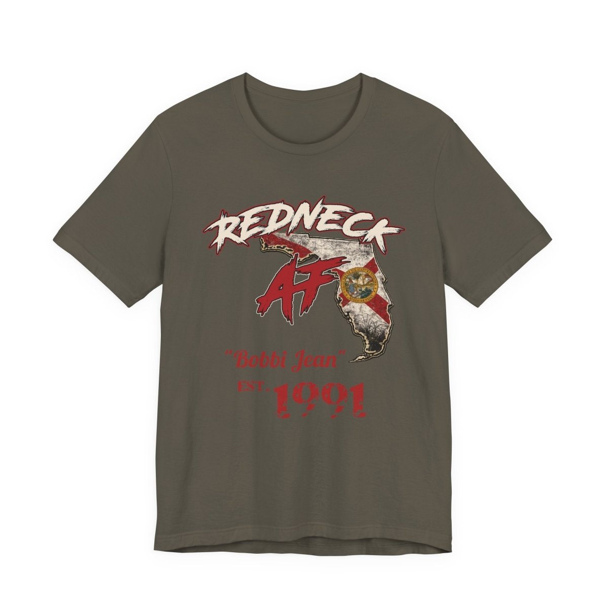 Redneck AF Florida T-Shirt | Personalized Florida Pride Graphic Tee - Anything AF