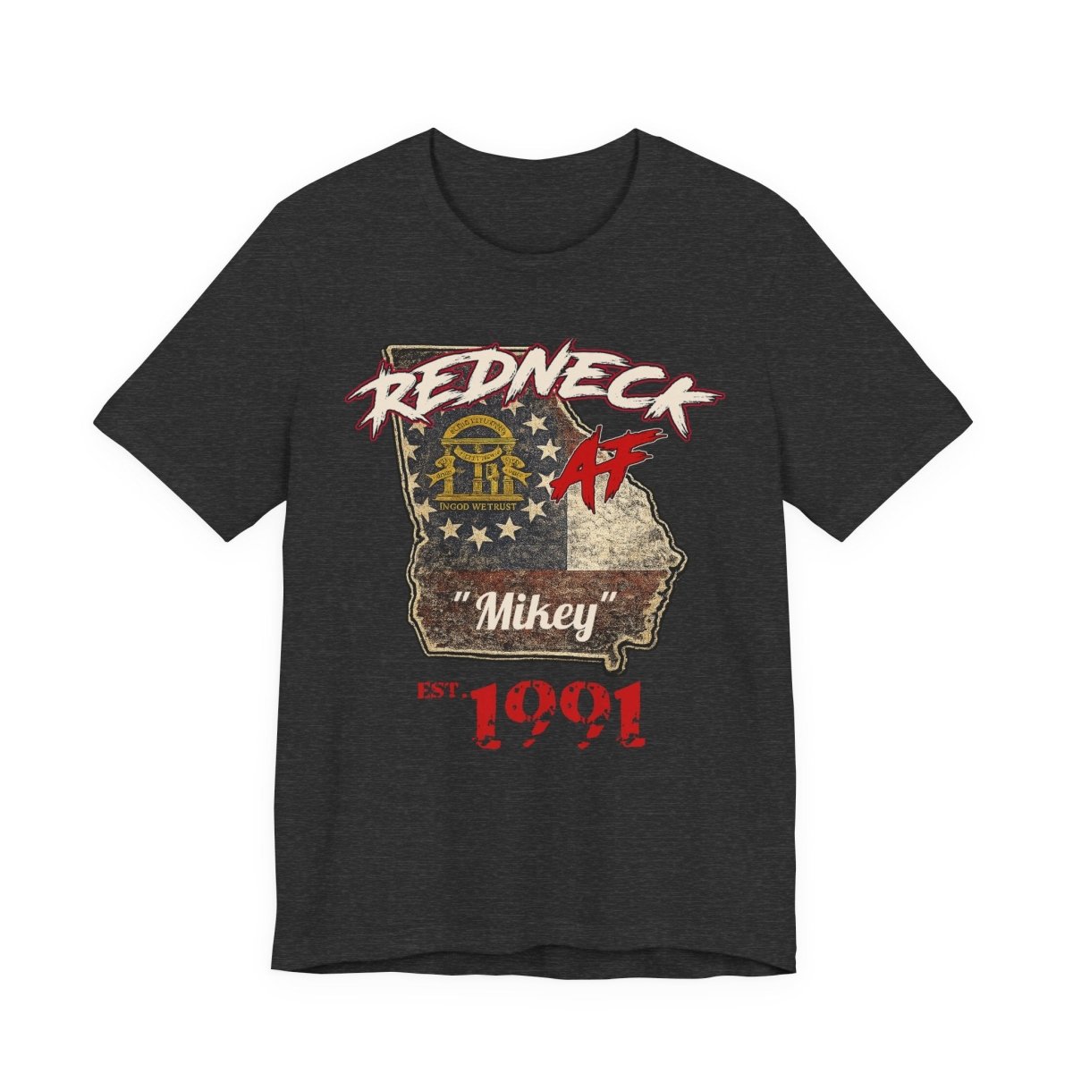 Redneck AF Georgia T-Shirt | Personalized Georgia Pride Graphic Tee - Anything AF
