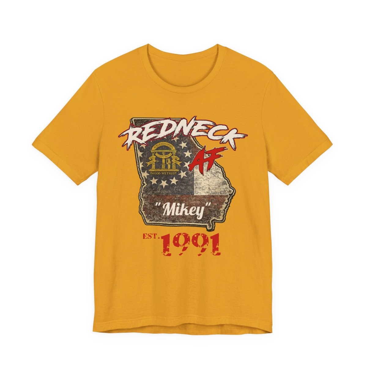 Redneck AF Georgia T-Shirt | Personalized Georgia Pride Graphic Tee - Anything AF