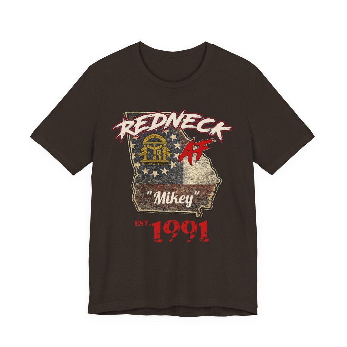 Redneck AF Georgia T-Shirt | Personalized Georgia Pride Graphic Tee - Anything AF
