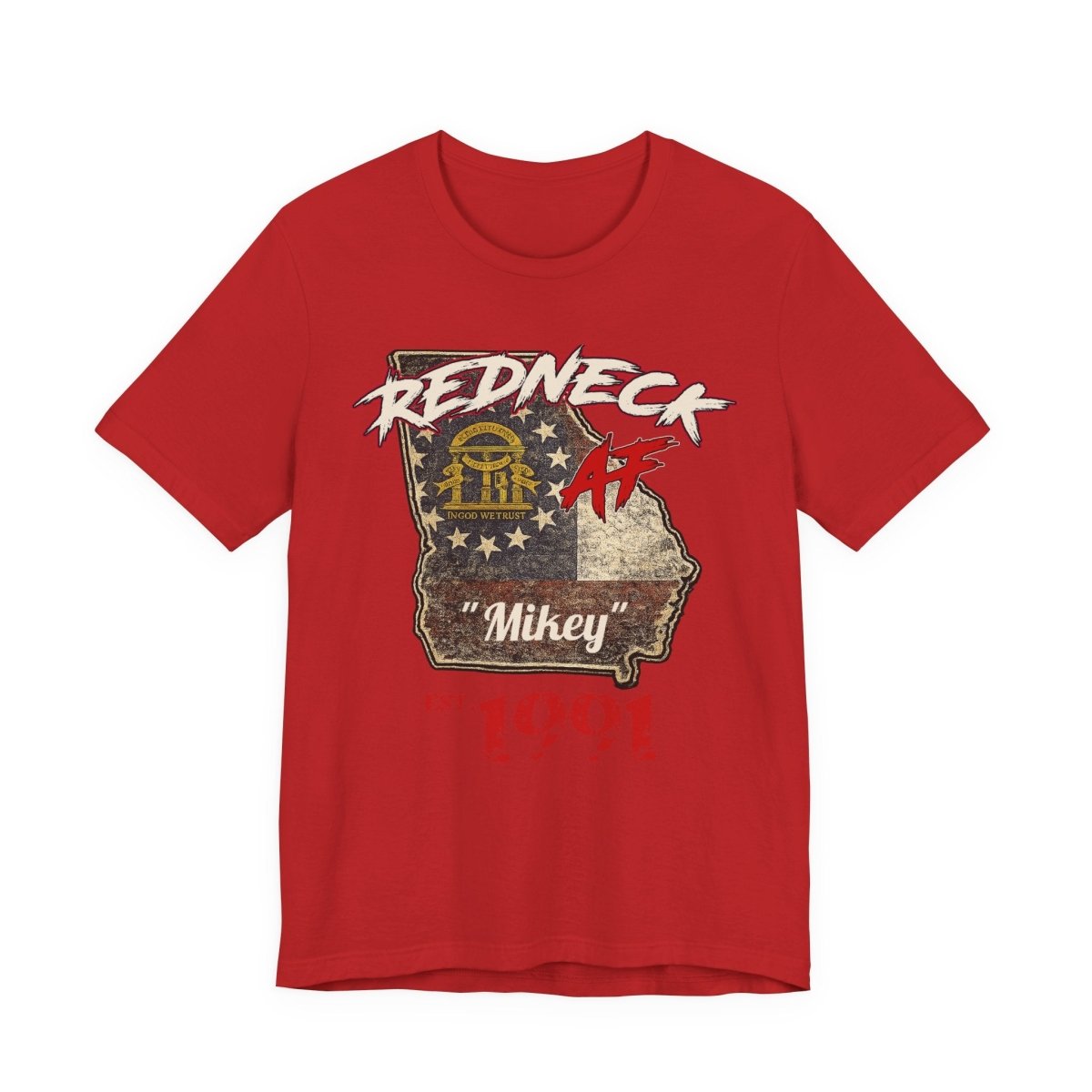 Redneck AF Georgia T-Shirt | Personalized Georgia Pride Graphic Tee - Anything AF
