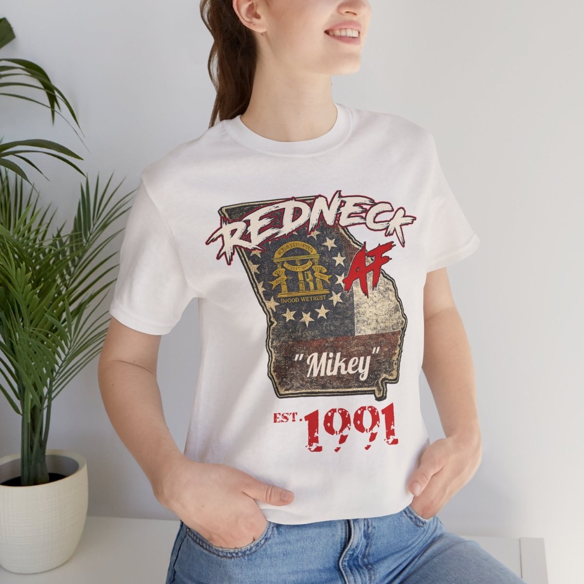 Redneck AF Georgia T-Shirt | Personalized Georgia Pride Graphic Tee - Anything AF