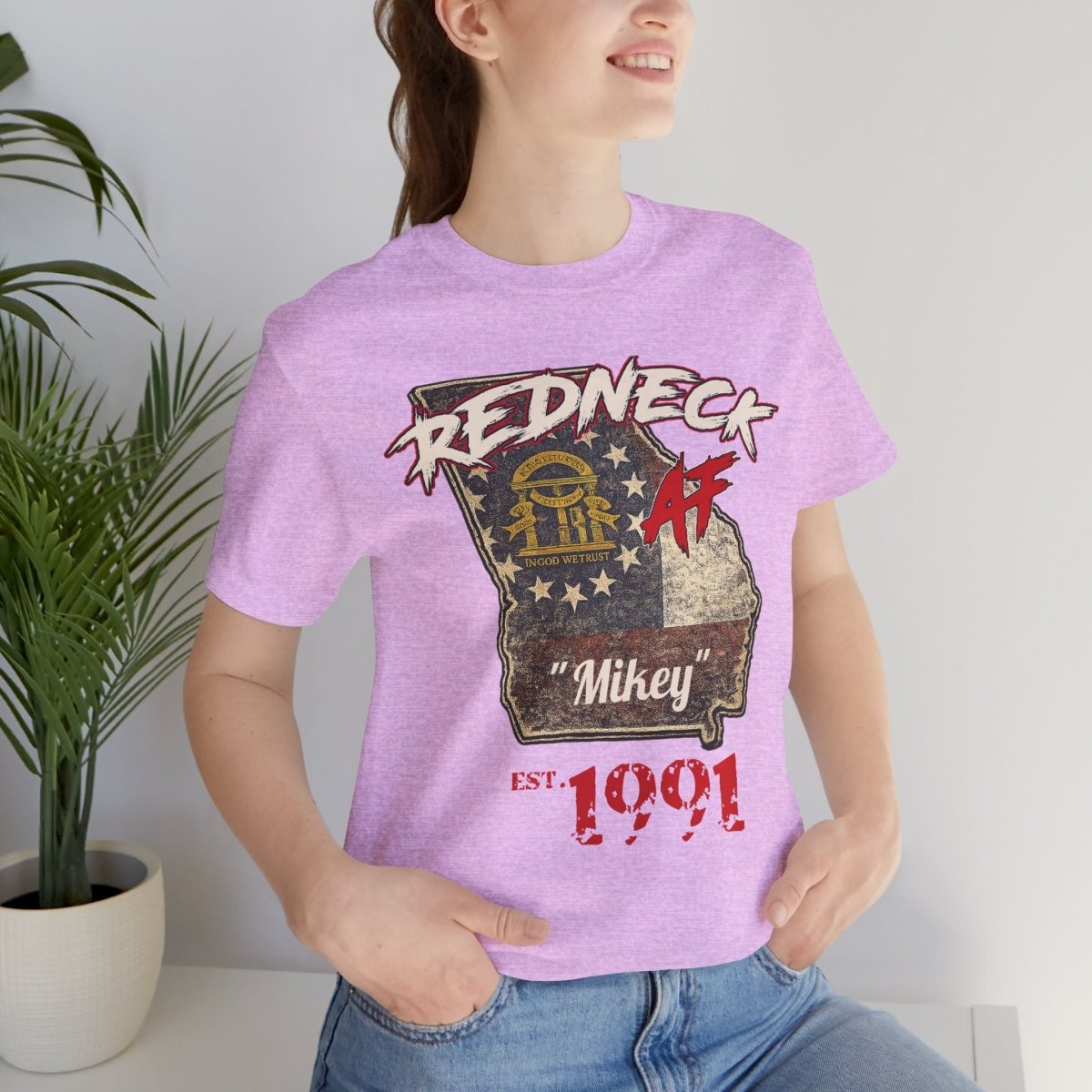 Redneck AF Georgia T-Shirt | Personalized Georgia Pride Graphic Tee - Anything AF