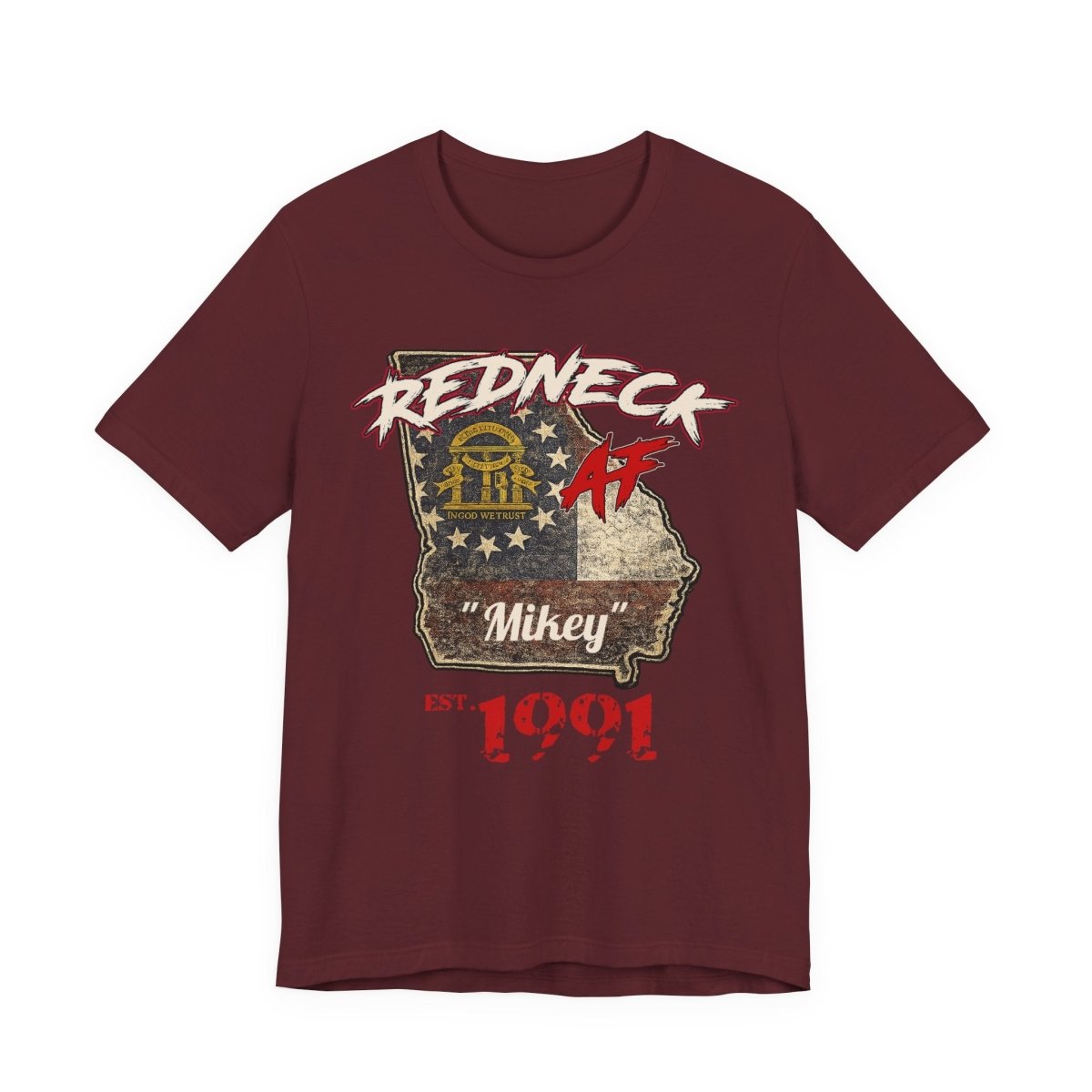 Redneck AF Georgia T-Shirt | Personalized Georgia Pride Graphic Tee - Anything AF