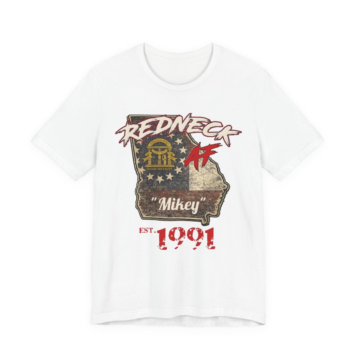 Redneck AF Georgia T-Shirt | Personalized Georgia Pride Graphic Tee - Anything AF