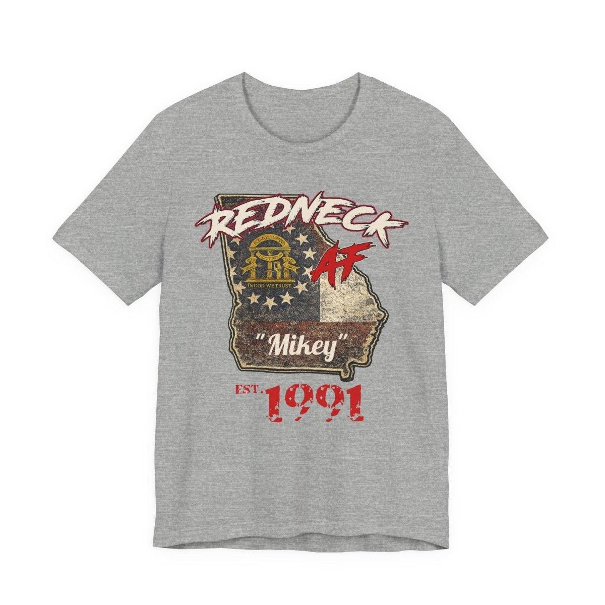 Redneck AF Georgia T-Shirt | Personalized Georgia Pride Graphic Tee - Anything AF