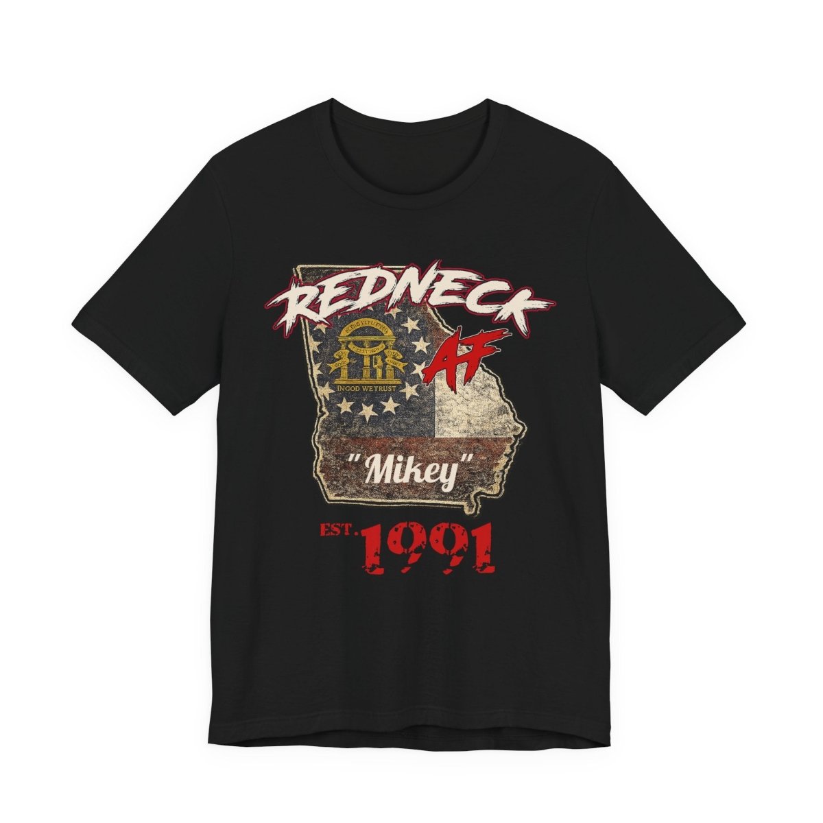 Redneck AF Georgia T-Shirt | Personalized Georgia Pride Graphic Tee - Anything AF