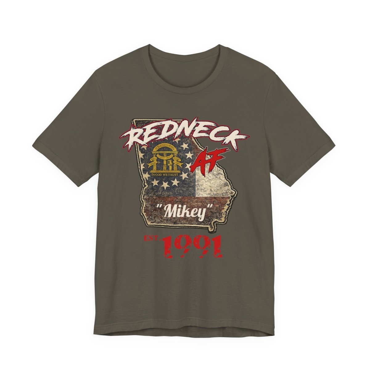 Redneck AF Georgia T-Shirt | Personalized Georgia Pride Graphic Tee - Anything AF