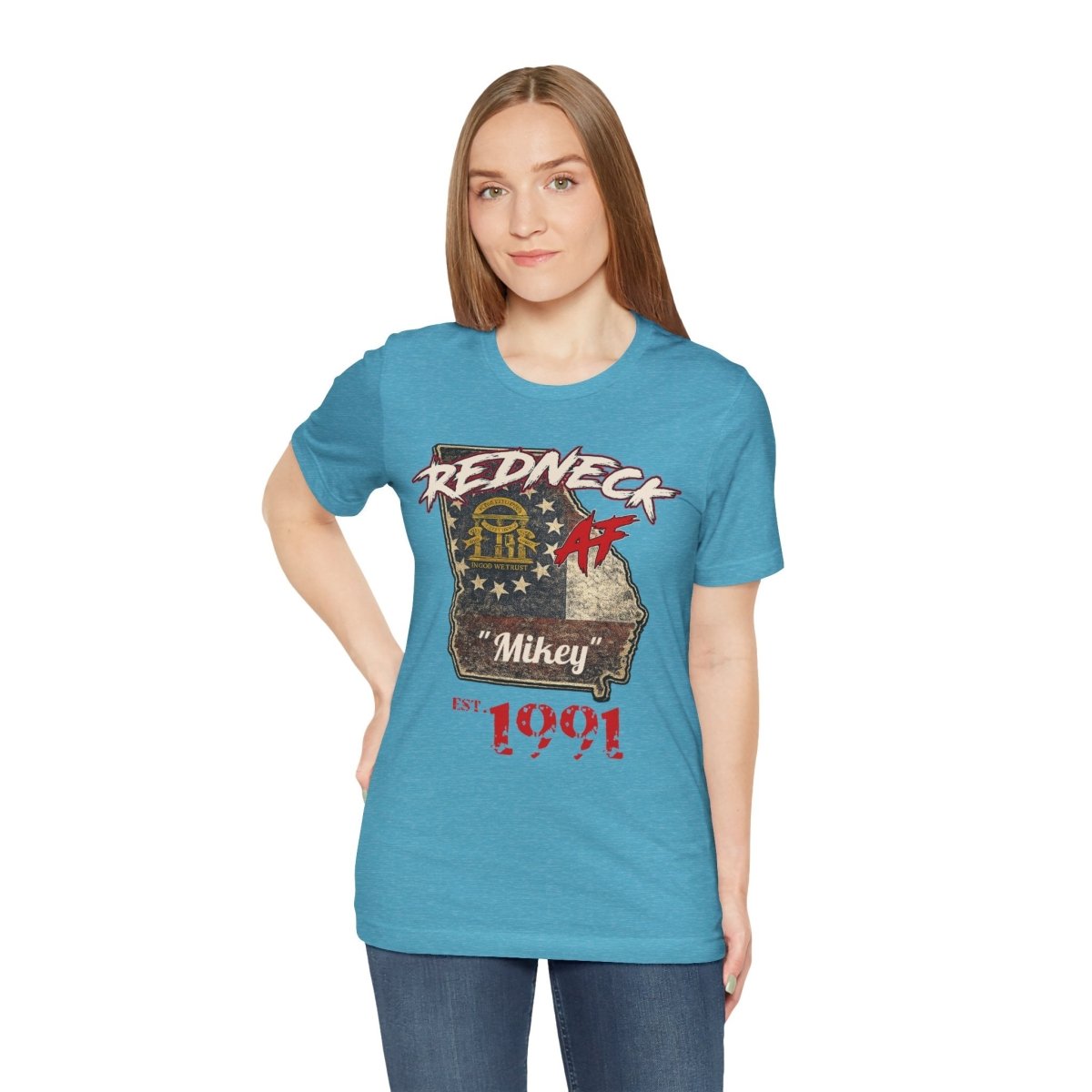 Redneck AF Georgia T-Shirt | Personalized Georgia Pride Graphic Tee - Anything AF