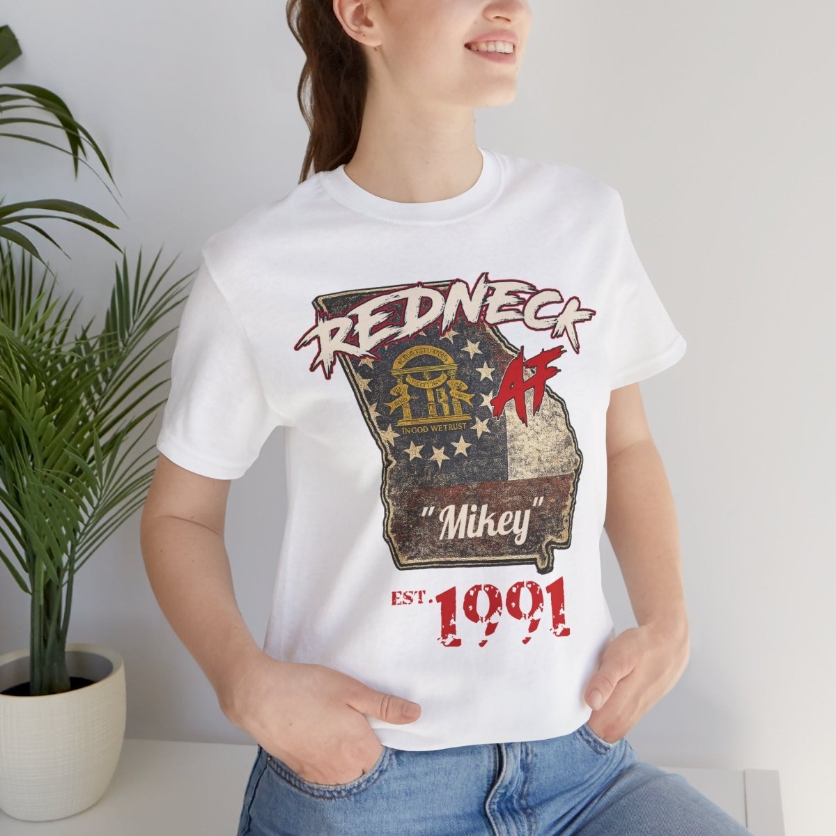 Redneck AF Georgia T-Shirt | Personalized Georgia Pride Graphic Tee - Anything AF