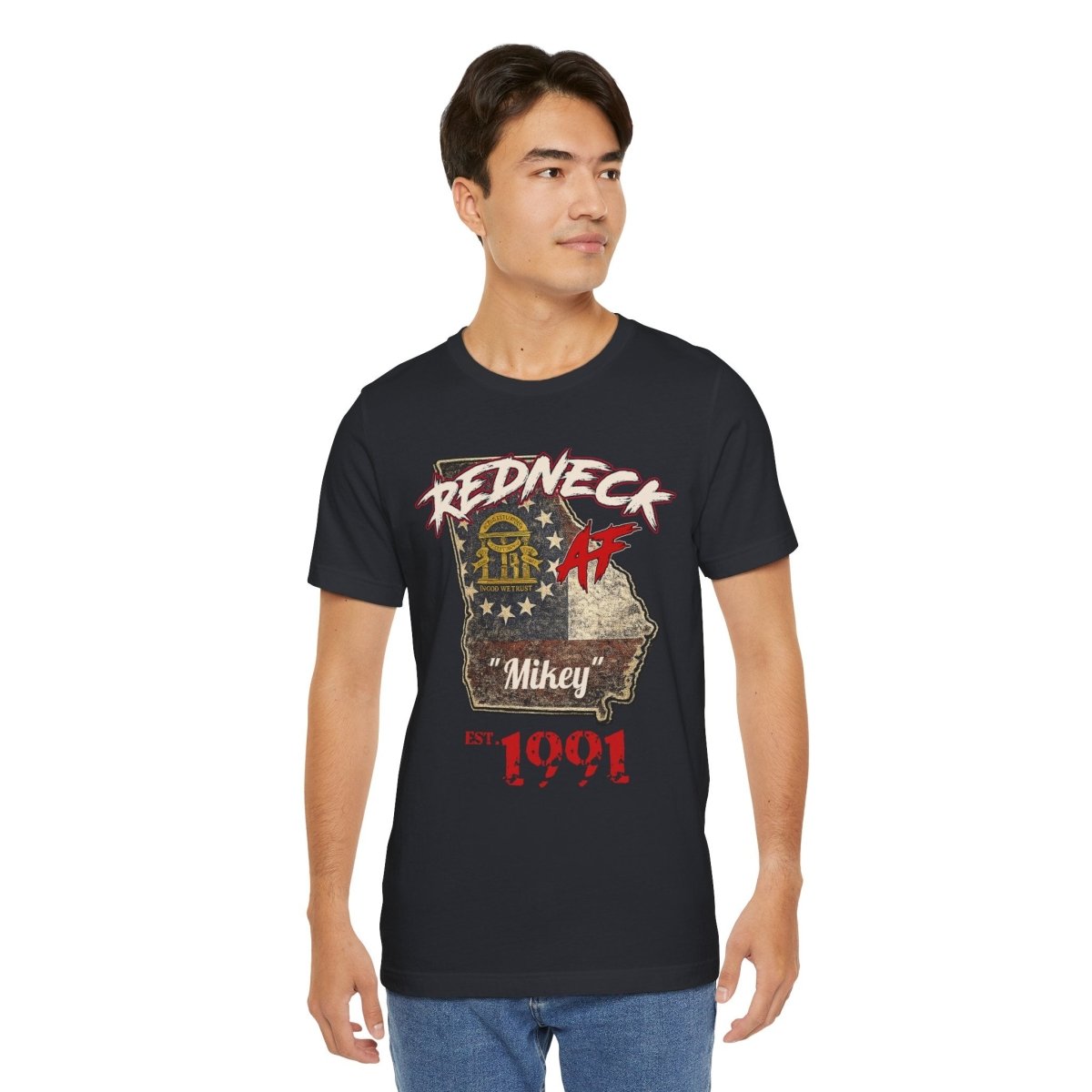 Redneck AF Georgia T-Shirt | Personalized Georgia Pride Graphic Tee - Anything AF