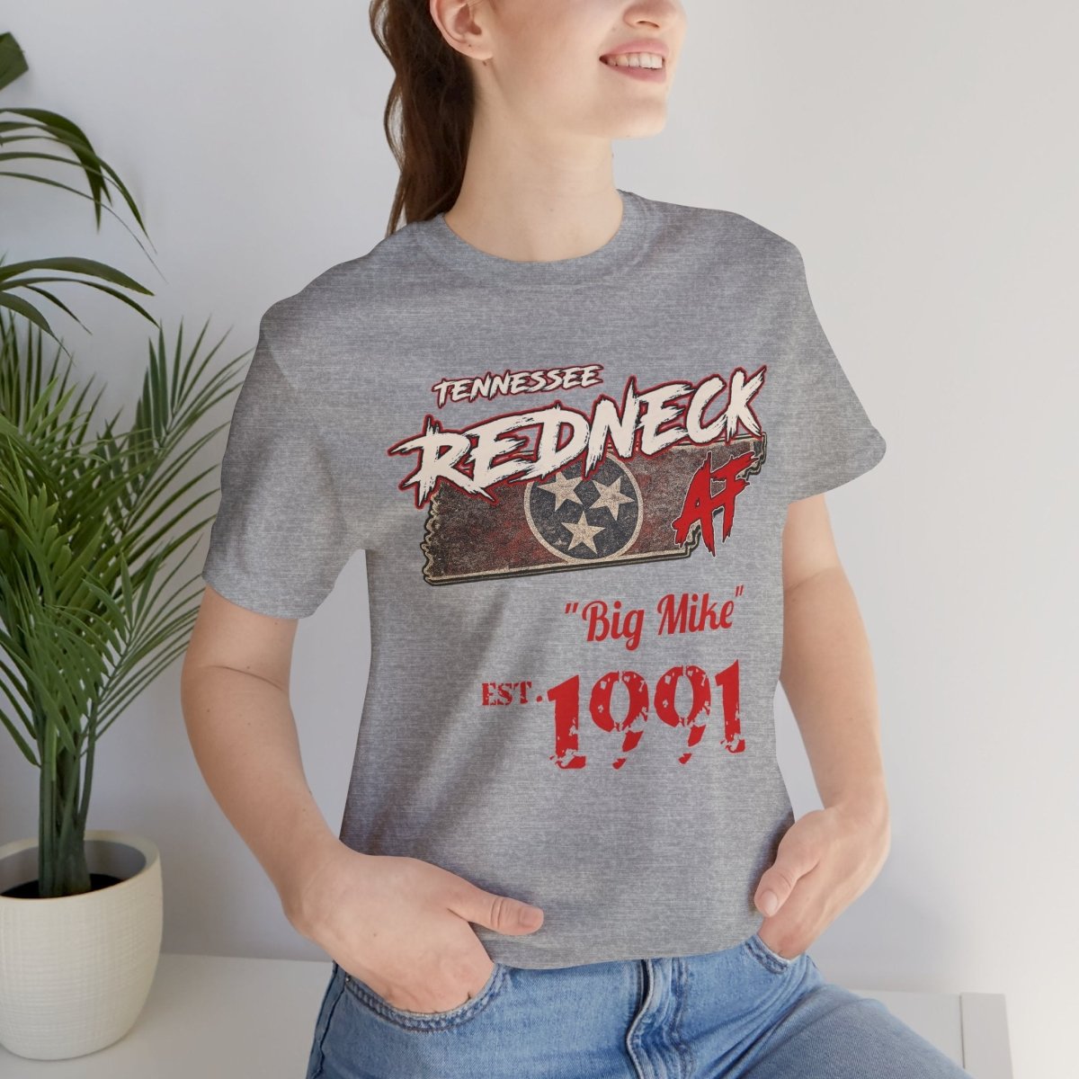 Redneck AF Tennessee T-Shirt | Personalized Tennessee Pride Graphic Tee - Anything AF