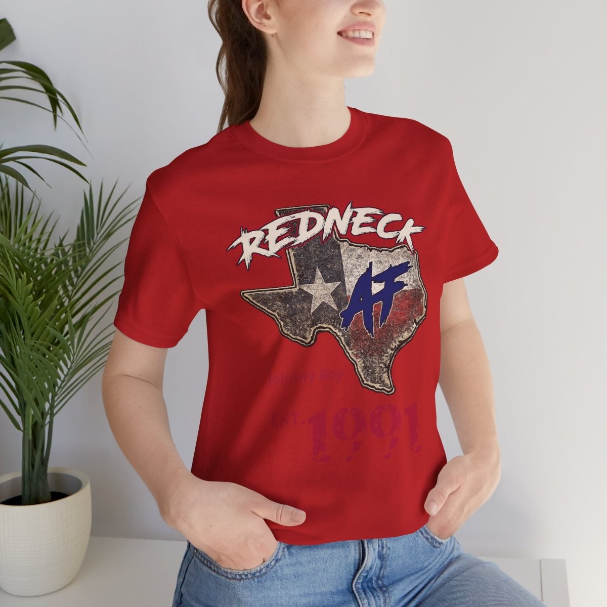 Redneck AF Texas T-Shirt | Personalized Texas Pride Graphic Tee - Anything AF