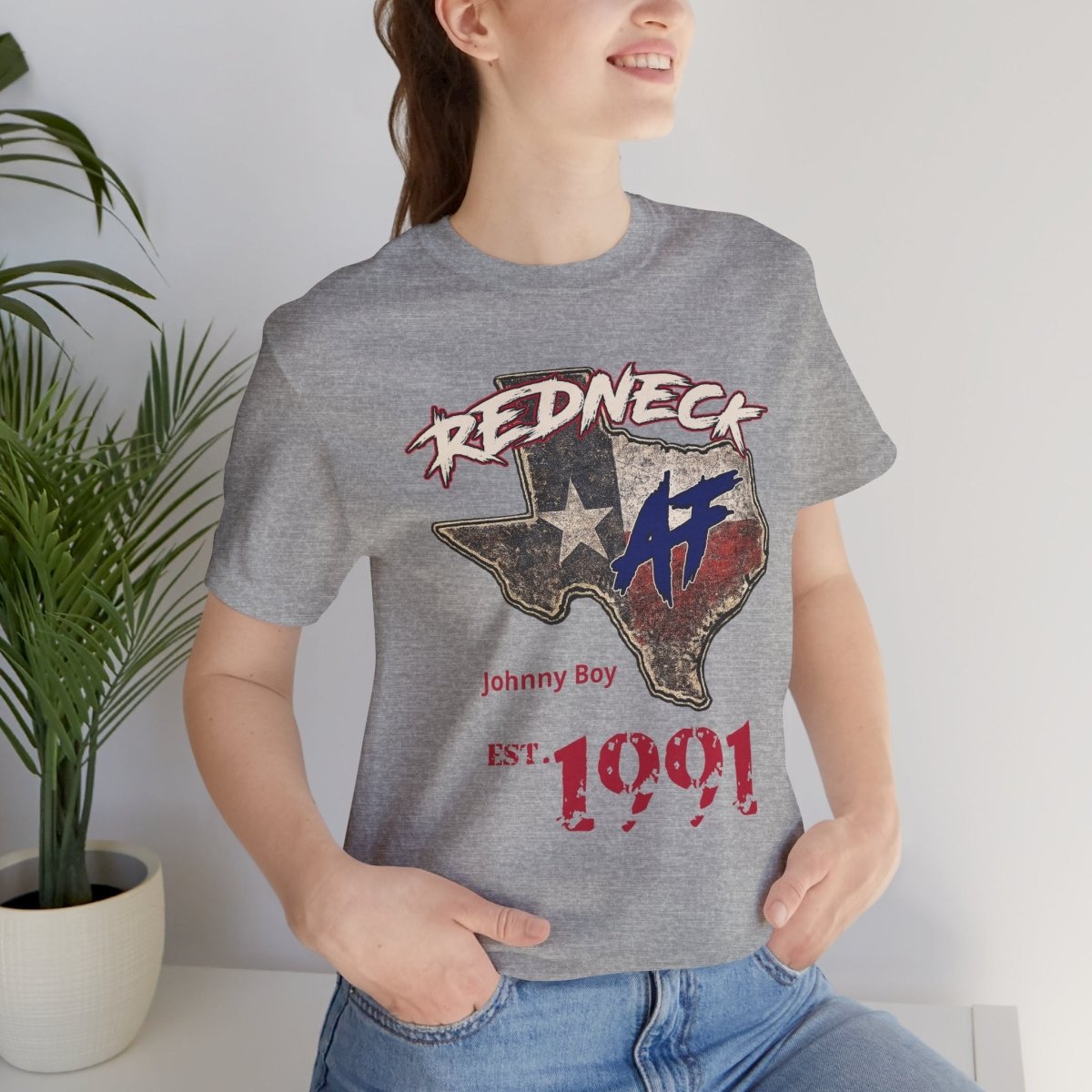 Redneck AF Texas T-Shirt | Personalized Texas Pride Graphic Tee - Anything AF