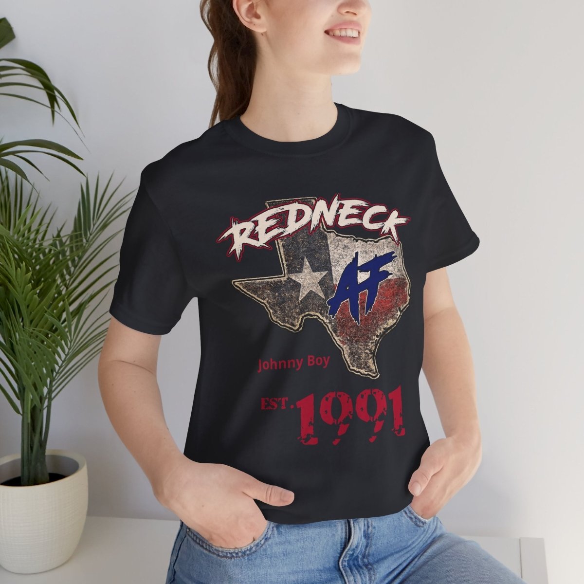 Redneck AF Texas T-Shirt | Personalized Texas Pride Graphic Tee - Anything AF