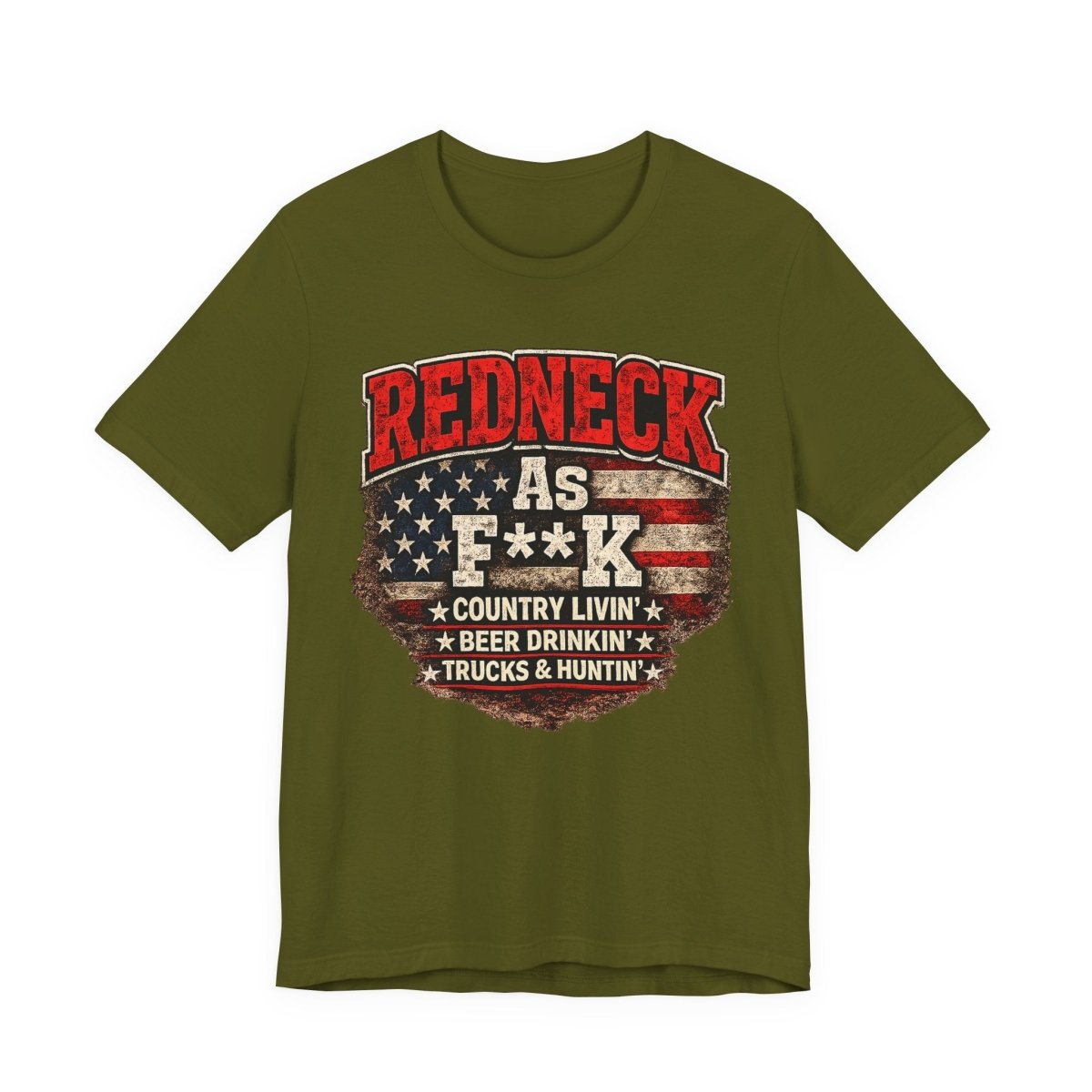 Redneck As F**K T-Shirt | American Flag Country Pride Graphic Tee - Anything AF