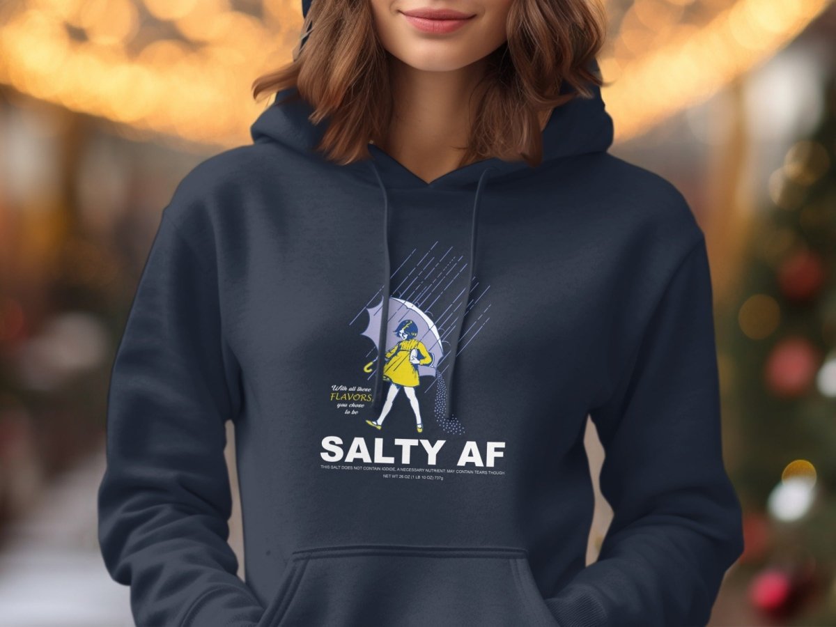 Salty AF Hoodie | Morton Salt Girl Retro Rain Girl Graphic | Anything AF - Anything AF