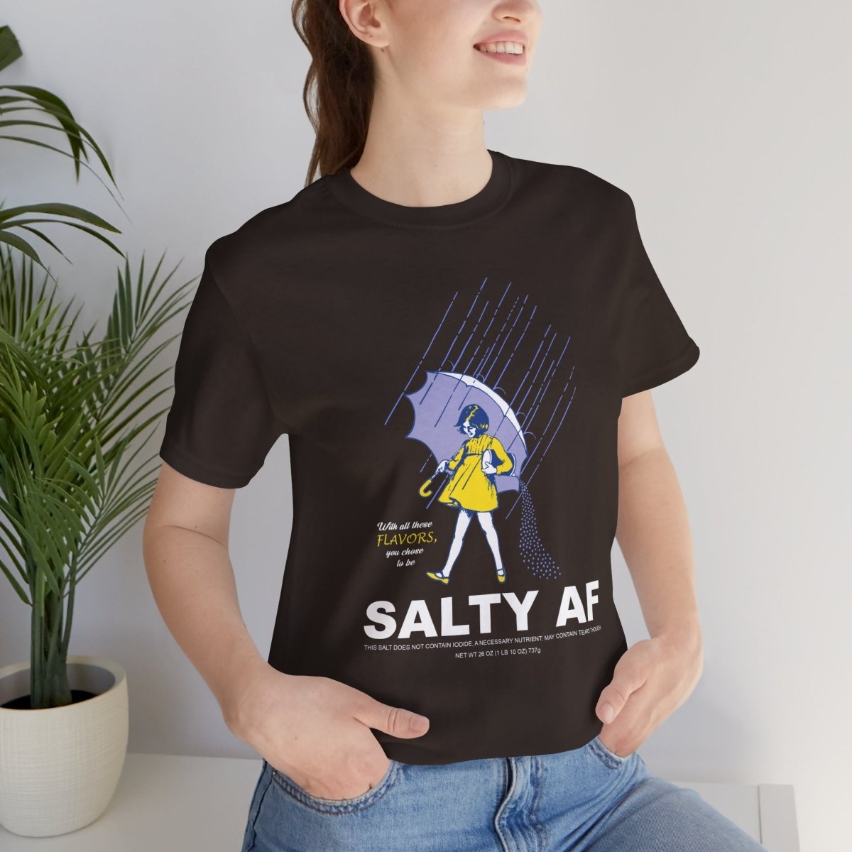 Salty AF T-Shirt | Morton Salt Girl Vintage Graphic | Sarcastic Attitude Graphic Tee | Anything AF - Anything AF