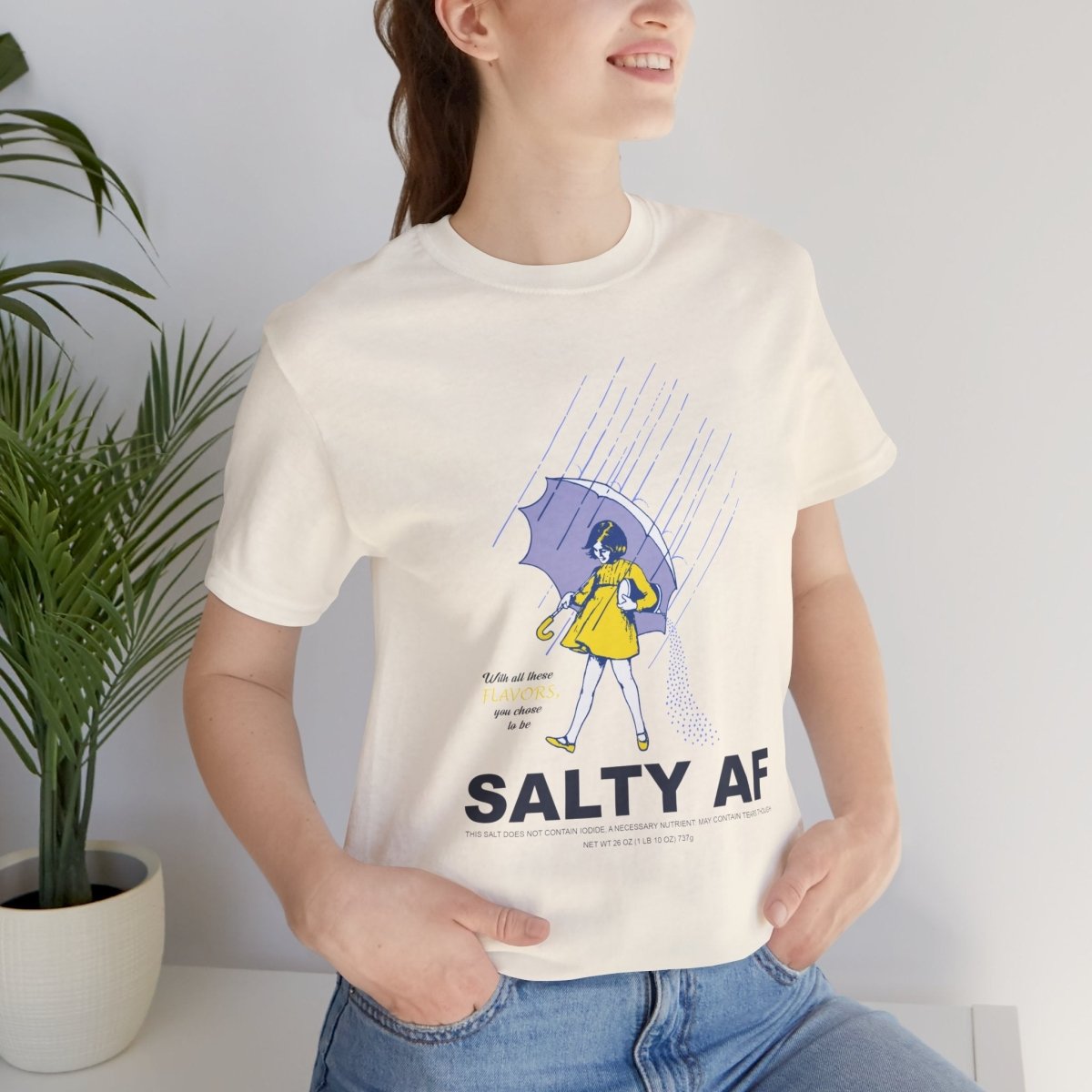 Salty AF T-Shirt | Morton Salt Girl Vintage Graphic | Sarcastic Attitude Graphic Tee | Anything AF - Anything AF