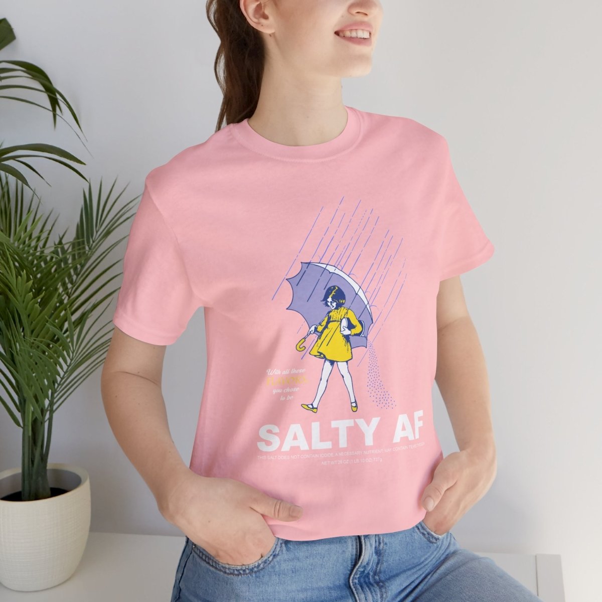 Salty AF T-Shirt | Morton Salt Girl Vintage Graphic | Sarcastic Attitude Graphic Tee | Anything AF - Anything AF