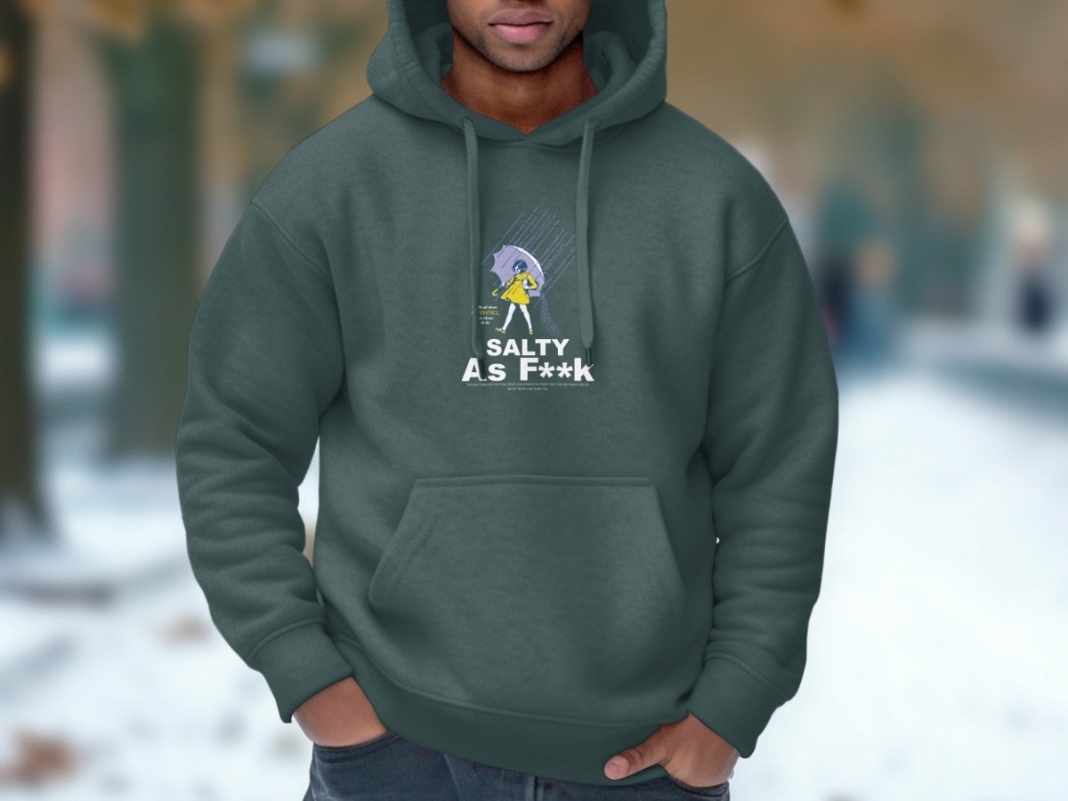 Salty As F**k Hoodie | Morton Salt Girl Umbrella Graphic | Slightly Salty | Anything AF - Anything AF