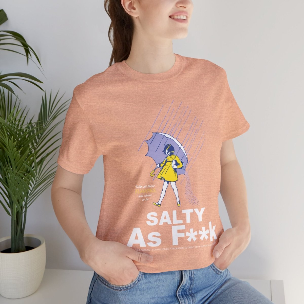 Salty As F**K T-Shirt | Morton Salt Girl Vintage Graphic | Sarcastic Attitude Graphic Tee | Anything AF - Anything AF