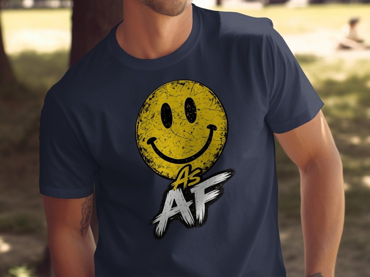 Smiley AF Edition Distressed Emoji T-Shirt - Anything AF