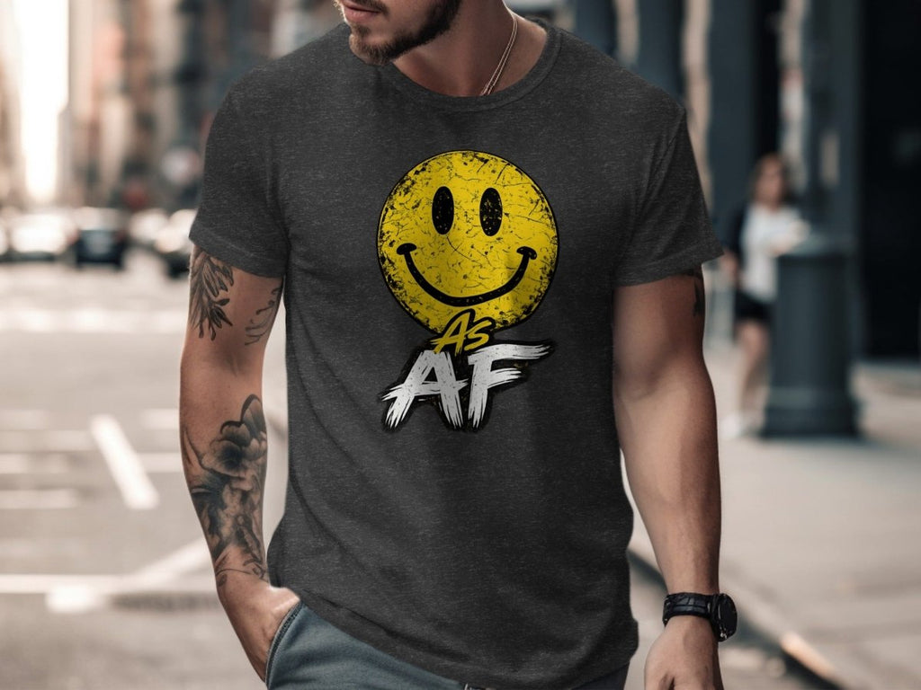 Smiley AF Edition Distressed Emoji T-Shirt - Anything AF