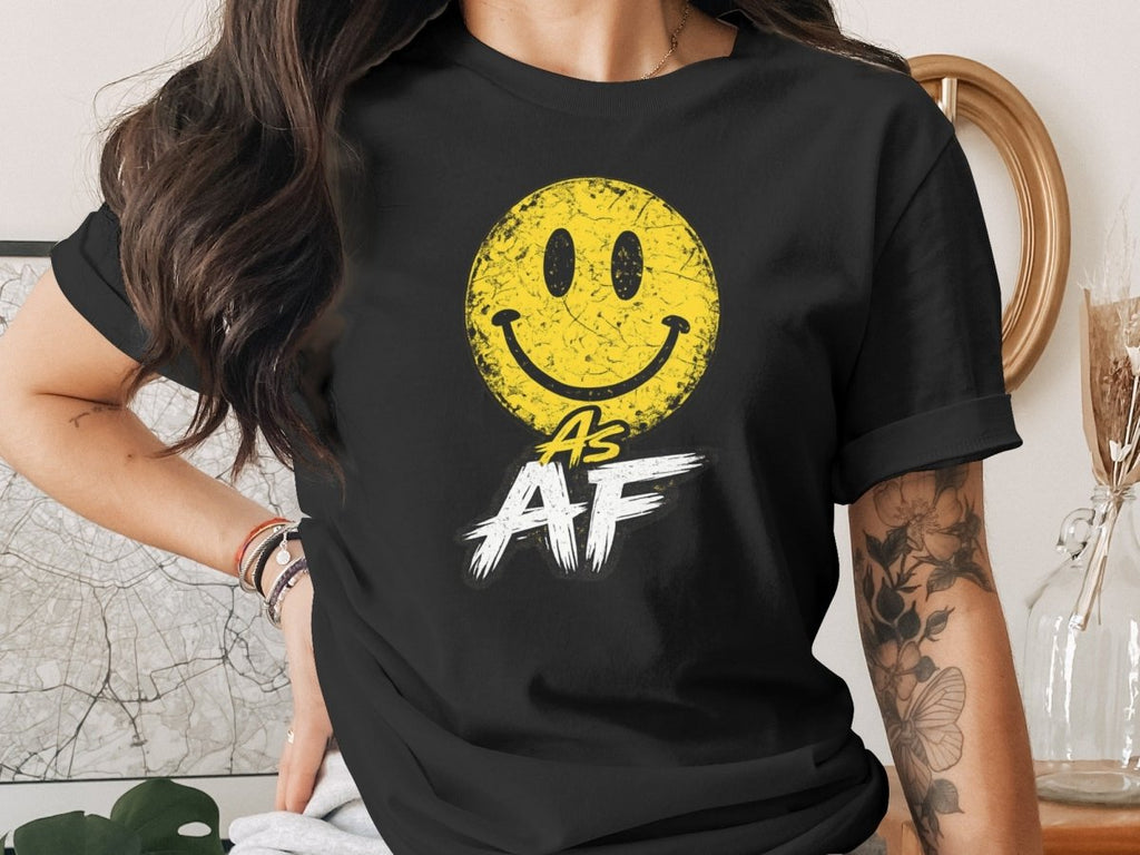 Smiley AF Edition Distressed Emoji T-Shirt - Anything AF