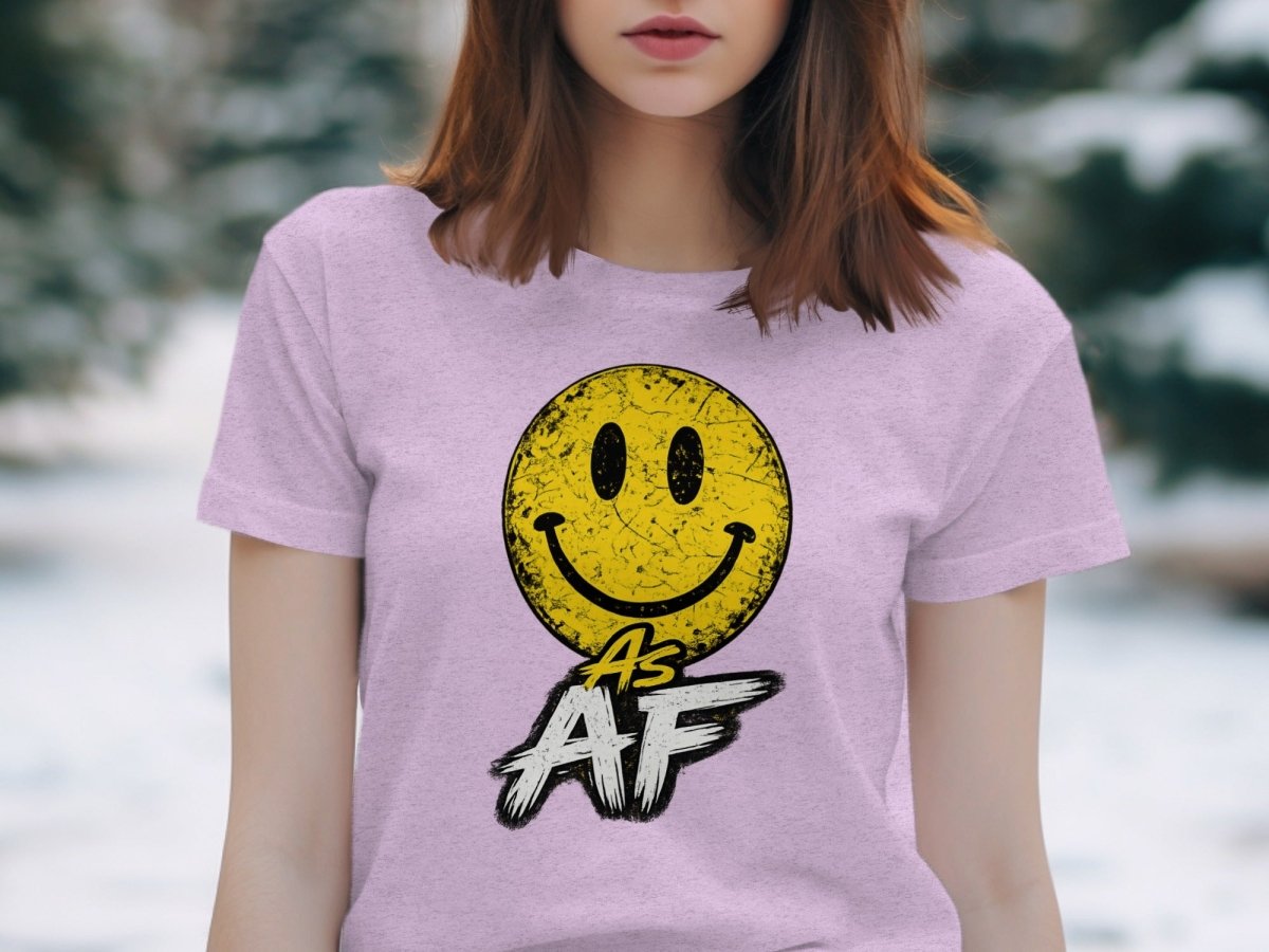 Smiley AF Edition Distressed Emoji T-Shirt - Anything AF