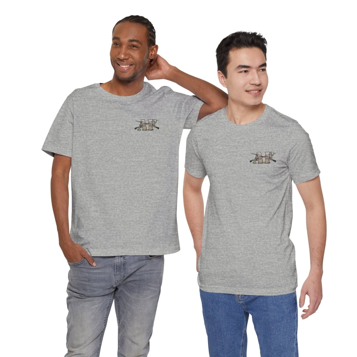 U.S. Army AF Shirt | OCP Camo Front & Back Print Army As Fuck Military T-Shirt with Crossed Rifles - Anything AF