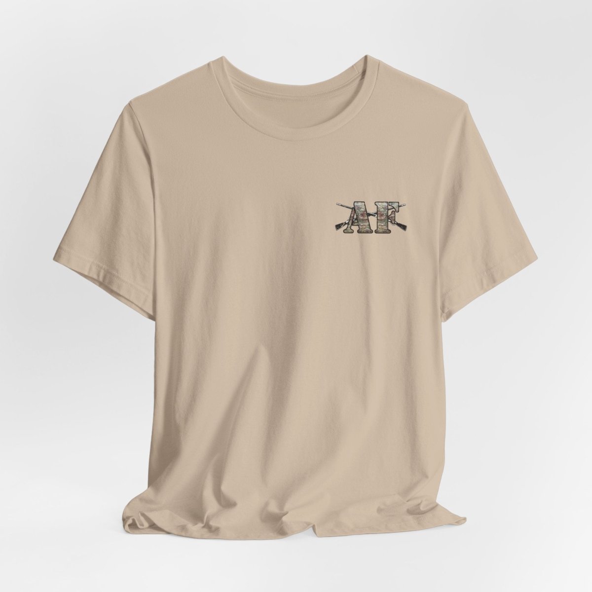 U.S. Army AF Shirt | OCP Camo Front & Back Print Army As Fuck Military T-Shirt with Crossed Rifles - Anything AF