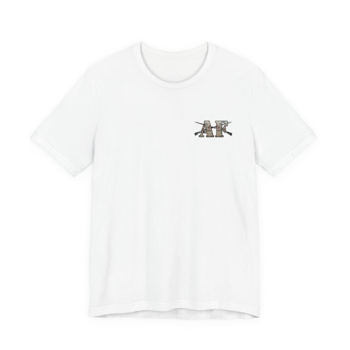 U.S. Army AF Shirt | OCP Camo Front & Back Print Army As Fuck Military T-Shirt with Crossed Rifles - Anything AF