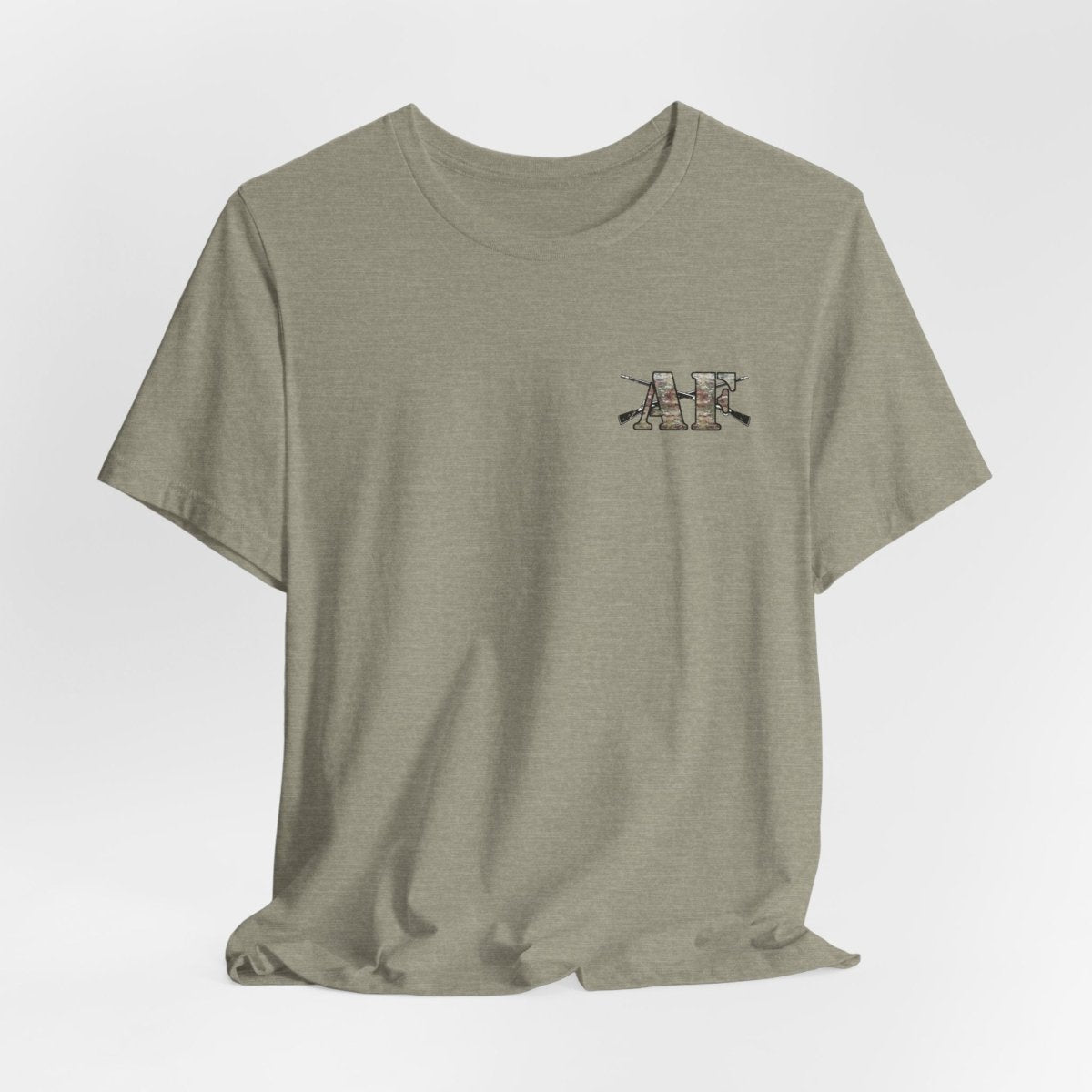 U.S. Army AF Shirt | OCP Camo Front & Back Print Army As Fuck Military T-Shirt with Crossed Rifles - Anything AF