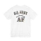 U.S. Army AF Shirt | OCP Camo Front & Back Print Army As Fuck Military T-Shirt with Crossed Rifles - Anything AF