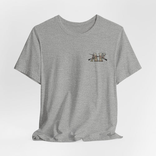 U.S. Army AF Shirt | OCP Camo Front & Back Print Army As Fuck Military T-Shirt with Crossed Rifles - Anything AF