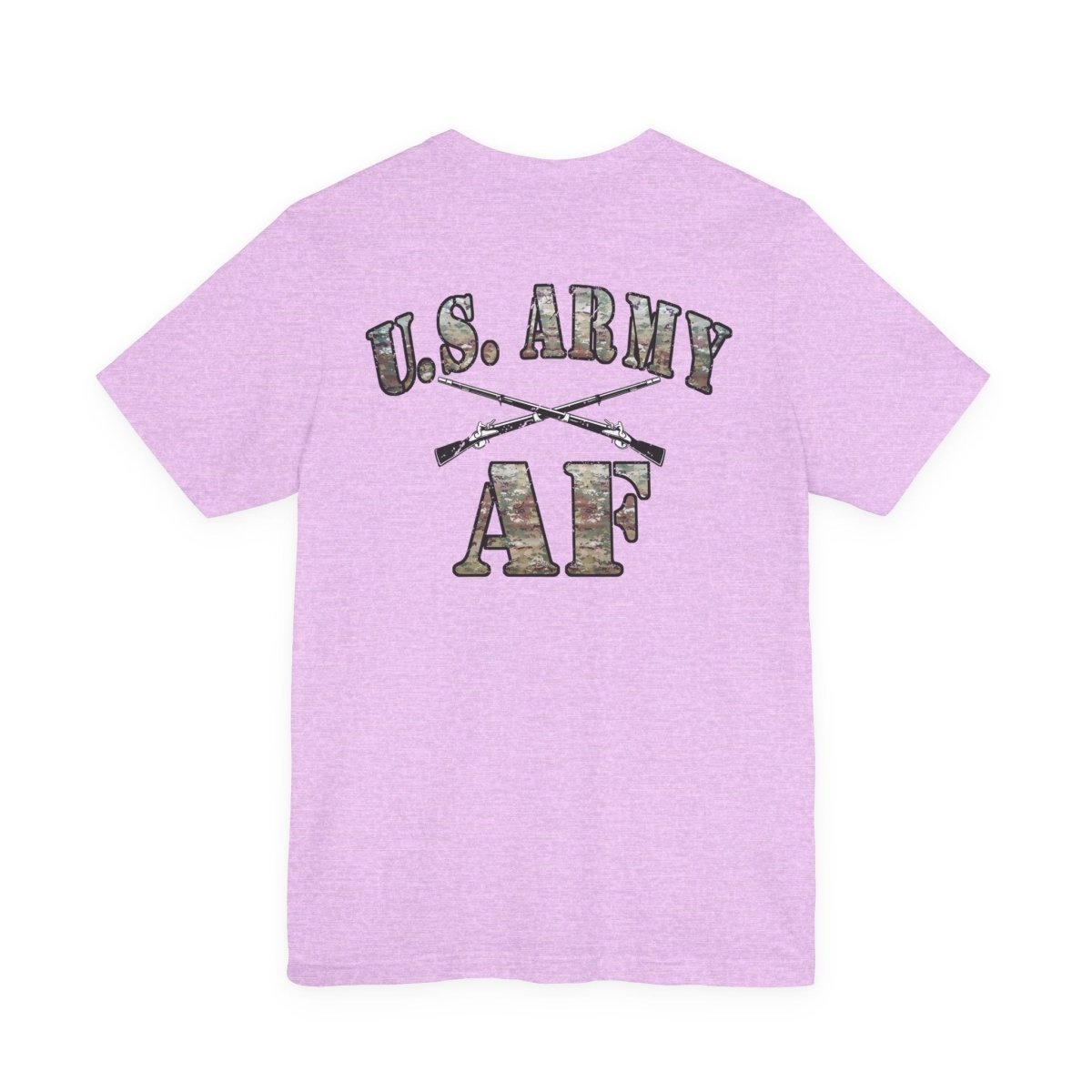 U.S. Army AF Shirt | OCP Camo Front & Back Print Army As Fuck Military T-Shirt with Crossed Rifles - Anything AF