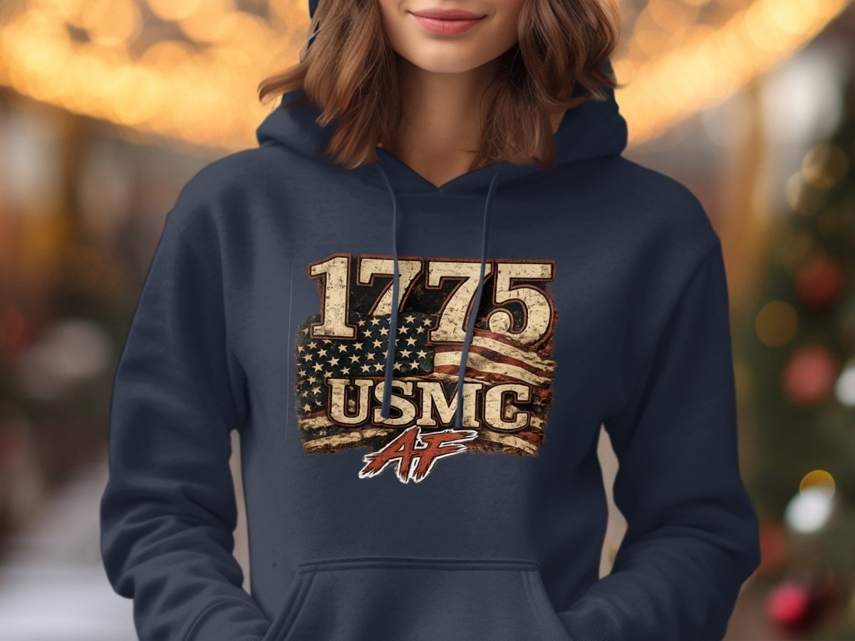 USMC 1775 Marine Corps AF Heritage Hoodie | Military Graphic Sweatshirt | Anything AF - Anything AF