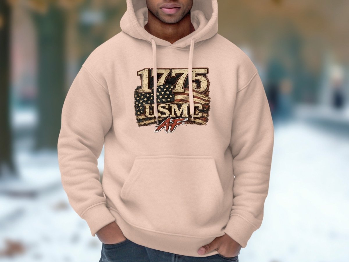 USMC 1775 Marine Corps AF Heritage Hoodie | Military Graphic Sweatshirt | Anything AF - Anything AF